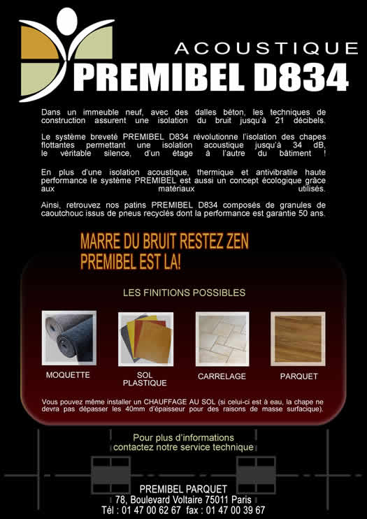 Premibel Acoustique - Isolation des sols dans tous les cas !